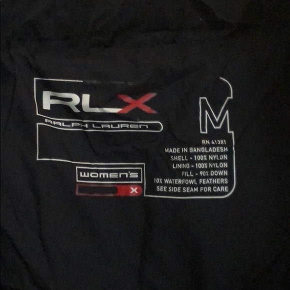 Luxurious black satin-effect RLX puffer ski jacket, Medium - Picture 11 of 16